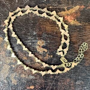 Jes MaHarry rose gold mini heart necklace with yellow gold clasp. Gift included!